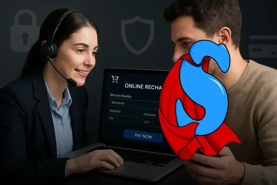 suporte e segurança ao usar a recarga no SuperPlayCenas